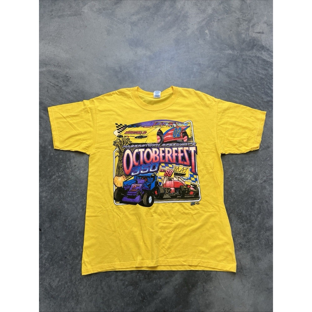 vintage nascar speedway Octoberfest Yellow T-shirt‎ Racing Y2K